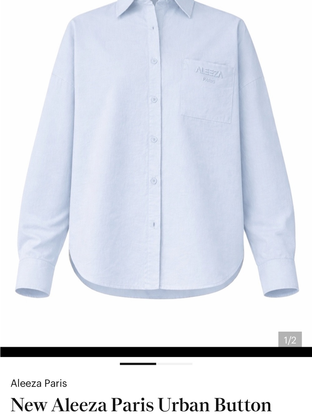 ALEEZA PARIS DUSTY BLUE Button-Up Shirt